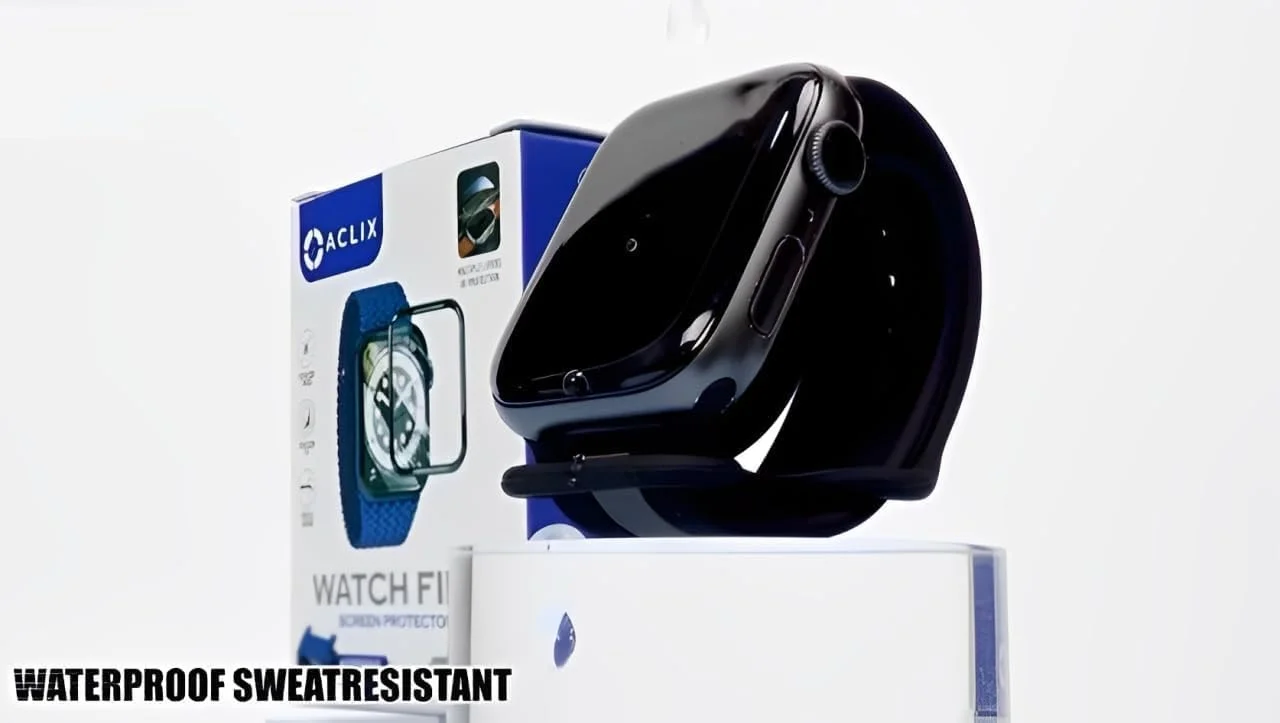 محافظ صفحه نمایش سازگار با iWatch سری 10 سایز 46 میلی‌متر، [شیشه حرارت دیده 9H] [قاب فلزی] پوشش کامل ضد خش بدون حباب با حساسیت لمسی بالا برای iWatch 46 میلی‌متر