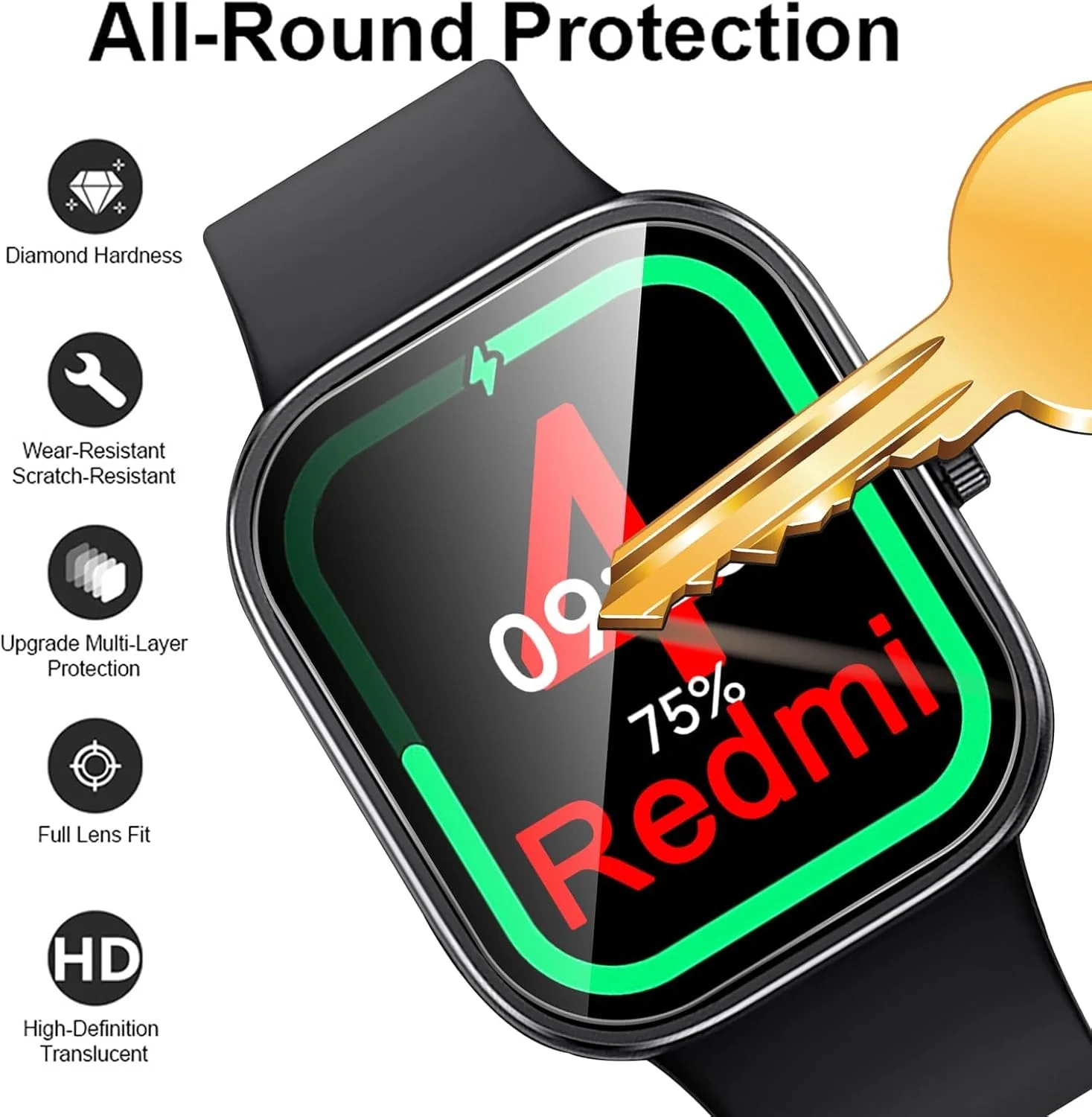 محافظ صفحه نمایش NALACAL برای ردمی واچ 4، بسته 4 عددی فیلم محافظ صفحه نمایش شفاف، محافظ صفحه شیشه ای تمپرد ضد حباب برای ردمی واچ 4 محافظ صفحه نمایش NALACAL برای ردمی واچ 4، بسته 4 عددی فیلم محافظ صفحه نمایش شفاف، محافظ صفحه شیشه ای تمپرد ضد حباب برای ردمی واچ 4