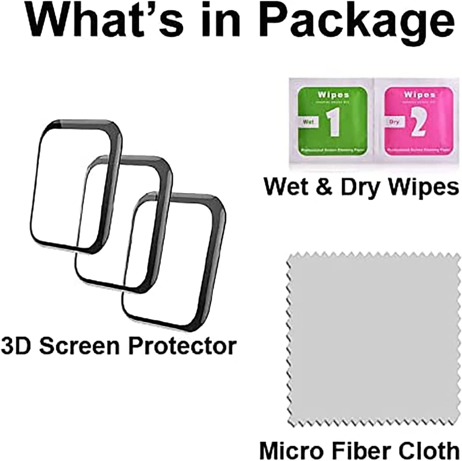 محافظ صفحه نمایش ساعت هوشمند Aeac، [بسته 3 عددی] محافظ صفحه نمایش نرم PET با پوشش کامل سه بعدی سازگار با ساعت هوشمند ID207 1.69 اینچی/Woneligo/Gydom ID207/AITAFY ID207/RIVERSONG/TOZO S2 44mm