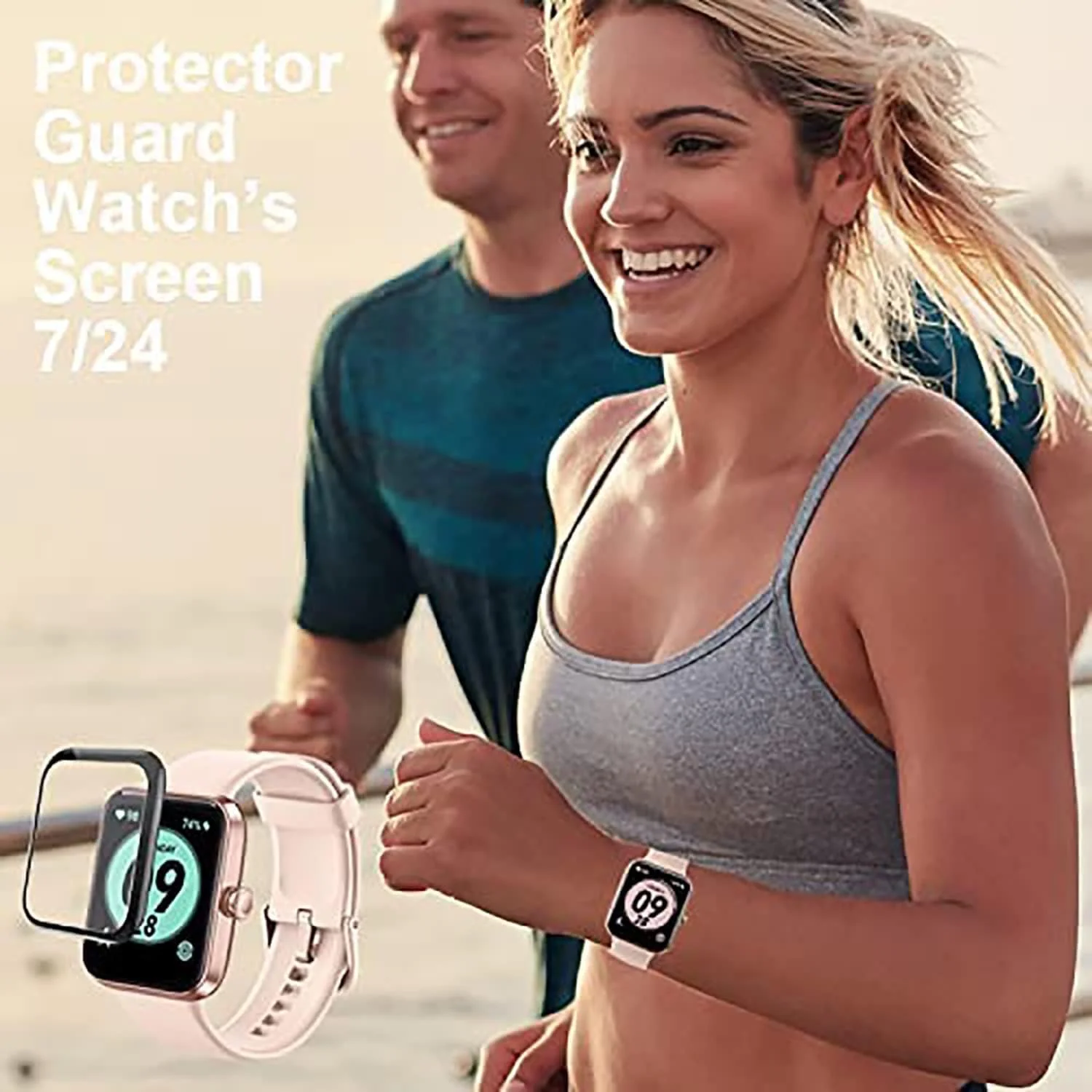 محافظ صفحه نمایش ساعت هوشمند Aeac، [بسته 3 عددی] محافظ صفحه نمایش نرم PET با پوشش کامل سه بعدی سازگار با ساعت هوشمند ID207 1.69 اینچی/Woneligo/Gydom ID207/AITAFY ID207/RIVERSONG/TOZO S2 44mm