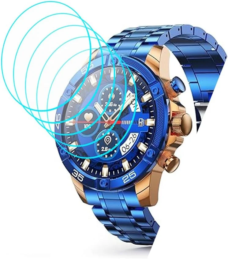 محافظ صفحه نمایش شیشه ای حرارت دیده فوتانوی [بسته 5 عددی] برای ساعت هوشمند OHUGNA مدل T1، فیلم محافظ صفحه نمایش 1.53 اینچی [سختی 9H] [ضد خش] [ضد اثر انگشت] [بدون حباب] طراحی شده برای محافظ صفحه ساعت هوشمند OHUGNA T1