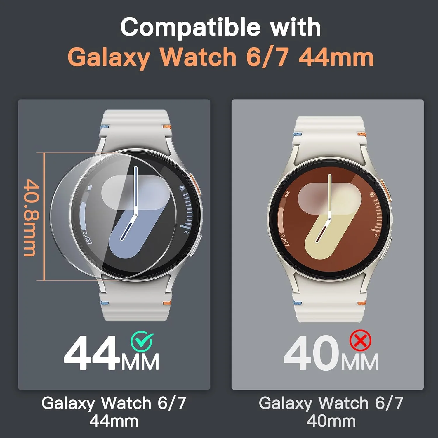 محافظ صفحه نمایش JETech برای ساعت هوشمند سامسونگ گلکسی واچ 7/6 سایز 44 میلیمتر، شیشه حرارت دیده ضد خش، شفافیت HD، بستهی 3 عددی محافظ صفحه نمایش JETech برای ساعت هوشمند سامسونگ گلکسی واچ 7/6 سایز 44 میلیمتر، شیشه حرارت دیده ضد خش، شفافیت HD، بستهی 3 عددی