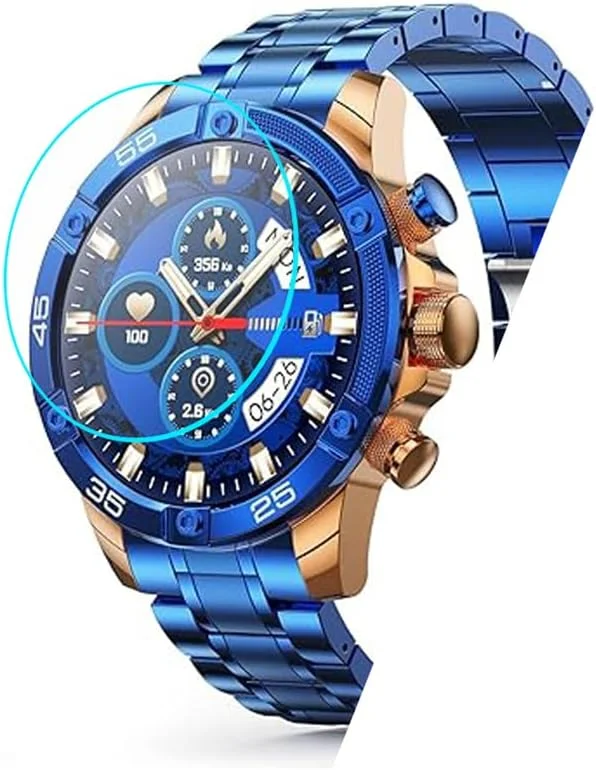 محافظ صفحه نمایش شیشه ای حرارت دیده فوتانوی [بسته 5 عددی] برای ساعت هوشمند OHUGNA مدل T1، فیلم محافظ صفحه نمایش 1.53 اینچی [سختی 9H] [ضد خش] [ضد اثر انگشت] [بدون حباب] طراحی شده برای محافظ صفحه ساعت هوشمند OHUGNA T1