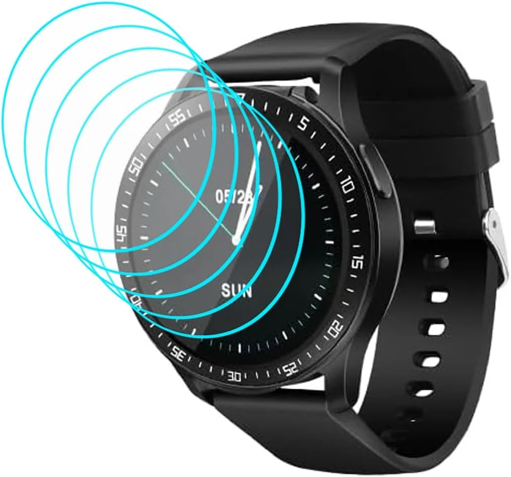 محافظ صفحه نمایش شیشه ای تمپرد [5 عددی] Futanwei برای ساعت هوشمند VOVOAEWACH X7 [سختی 9H] [ضد خش] [ضد اثر انگشت] [بدون حباب] طراحی شده برای محافظ صفحه ساعت هوشمند VOVOAEWACH X7