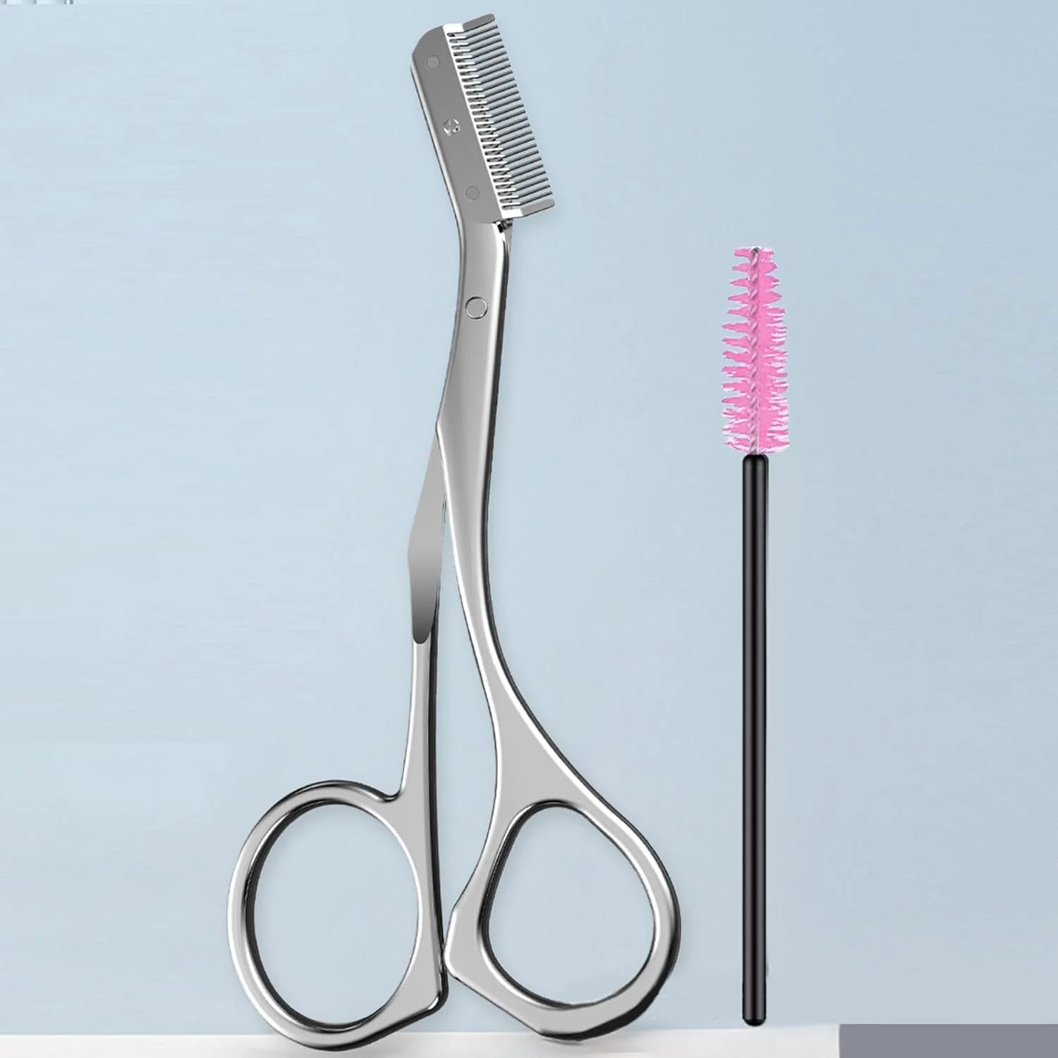 ست مرتب کننده ابرو - قیچی ابرو استیل ضد زنگ برای مرتب کردن و حالت دادن ابرو - ابزار آرایش حرفه ای، کاتر ابرو با شانه برای ابرو ست مرتب کننده ابرو - قیچی ابرو استیل ضد زنگ برای مرتب کردن و حالت دادن ابرو - ابزار آرایش حرفه ای، کاتر ابرو با شانه برای ابرو