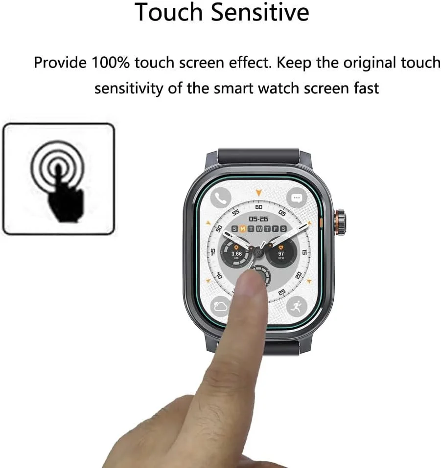 محافظ صفحه نمایش فوتانوی برای ساعت هوشمند KOSPET Pulse سایز 1.96 اینچ [بسته 3 عددی]، فیلم PET نرم و شفاف HD، ضد اثر انگشت، ضد خش، بدون حباب، سازگار با ساعت هوشمند و ردیاب تناسب اندام KOSPET Pulse