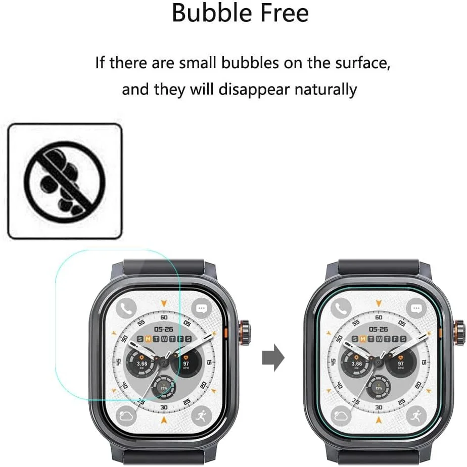محافظ صفحه نمایش فوتانوی برای ساعت هوشمند KOSPET Pulse سایز 1.96 اینچ [بسته 3 عددی]، فیلم PET نرم و شفاف HD، ضد اثر انگشت، ضد خش، بدون حباب، سازگار با ساعت هوشمند و ردیاب تناسب اندام KOSPET Pulse