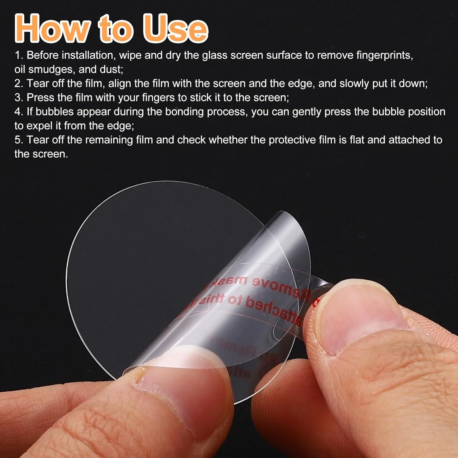 محافظ صفحه نمایش شیشه ای ساعت هارفرینگتون 5 عددی 38 میلی متری شیشه حرارت دیده 9H با آلومینا بالا ضد خش ضد آب HD محافظ صفحه نمایش کریستالی گرد ساعت هوشمند