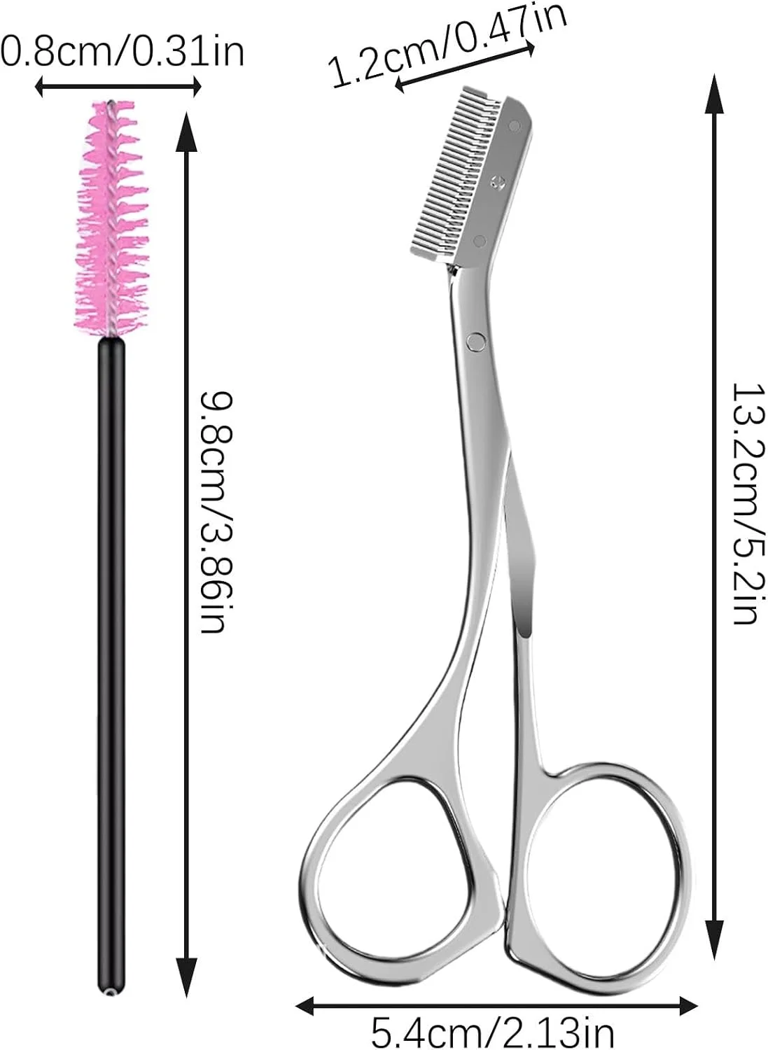 ست مرتب کننده ابرو | قیچی ابرو استیل ضد زنگ - ابزار آرایش حرفه ای، مرتب کننده ابرو با شانه برای ابرو ست مرتب کننده ابرو | قیچی ابرو استیل ضد زنگ - ابزار آرایش حرفه ای، مرتب کننده ابرو با شانه برای ابرو