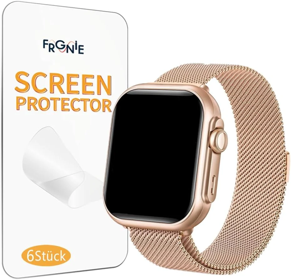محافظ صفحه نمایش Frgnie، بسته 6 عددی، سازگار با ساعت هوشمند BANLVS، NAIXUES 2025، ساعت های 1.83 اینچی G59، فیلم نرم TPU سازگار با محافظ صفحه نمایش ساعت هوشمند SWGOTA، RUXINGX G62