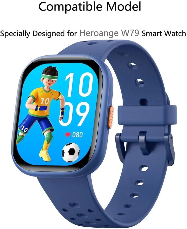 محافظ صفحه نمایش فوتانوی مناسب برای ساعت هوشمند کودکانه Heroange W79 سایز 1.83 اینچ [بسته 3 عددی] فیلم نرم PET شفاف HD [ضد اثر انگشت] [ضد خش] [بدون حباب] سازگار با ساعت ردیاب تناسب اندام کودکانه Heroange W79