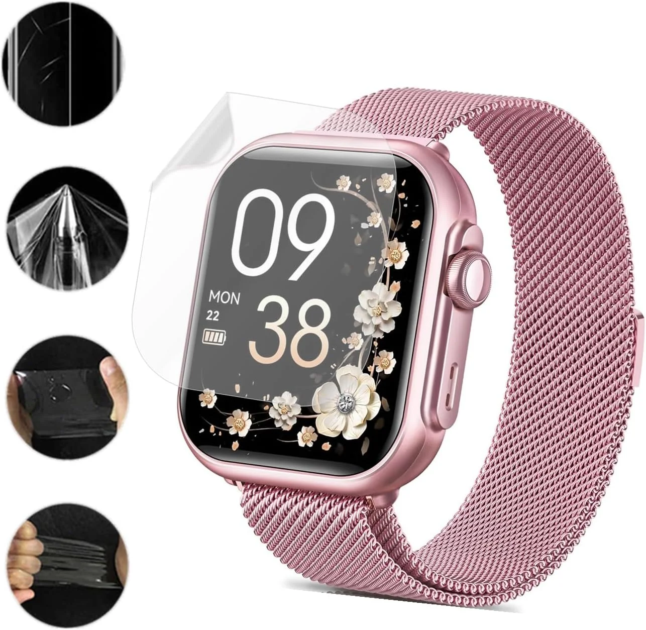 محافظ صفحه نمایش Frgnie، بسته 6 عددی، سازگار با ساعت هوشمند BANLVS، NAIXUES 2025، ساعت های 1.83 اینچی G59، فیلم نرم TPU سازگار با محافظ صفحه نمایش ساعت هوشمند SWGOTA، RUXINGX G62