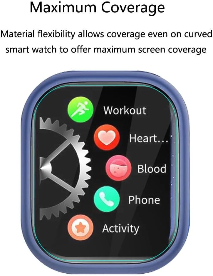 محافظ صفحه نمایش فوتانوی مناسب برای ساعت هوشمند کودکانه Heroange W79 سایز 1.83 اینچ [بسته 3 عددی] فیلم نرم PET شفاف HD [ضد اثر انگشت] [ضد خش] [بدون حباب] سازگار با ساعت ردیاب تناسب اندام کودکانه Heroange W79