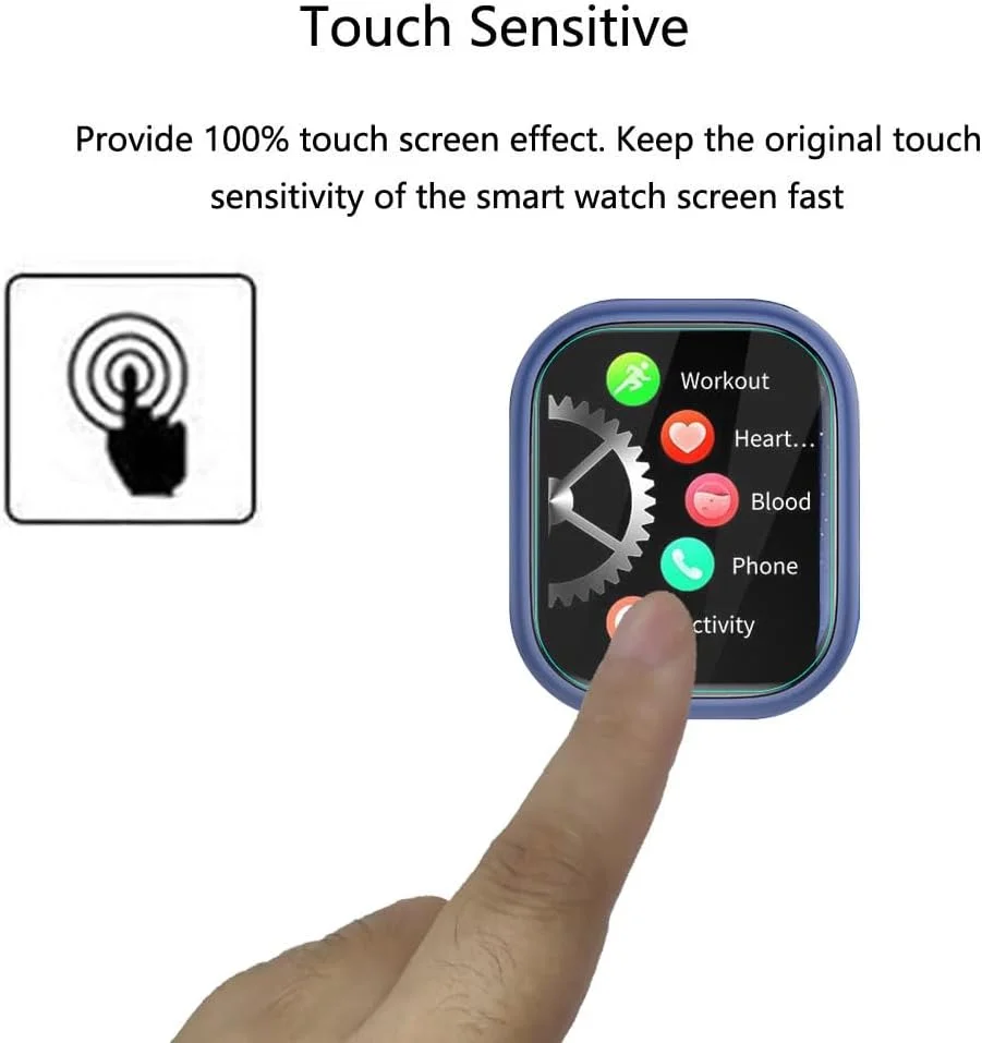 محافظ صفحه نمایش فوتانوی مناسب برای ساعت هوشمند کودکانه Heroange W79 سایز 1.83 اینچ [بسته 3 عددی] فیلم نرم PET شفاف HD [ضد اثر انگشت] [ضد خش] [بدون حباب] سازگار با ساعت ردیاب تناسب اندام کودکانه Heroange W79