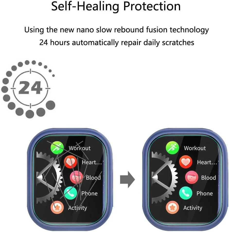 محافظ صفحه نمایش فوتانوی مناسب برای ساعت هوشمند کودکانه Heroange W79 سایز 1.83 اینچ [بسته 3 عددی] فیلم نرم PET شفاف HD [ضد اثر انگشت] [ضد خش] [بدون حباب] سازگار با ساعت ردیاب تناسب اندام کودکانه Heroange W79