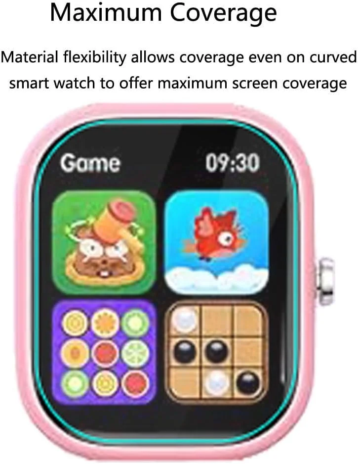 محافظ صفحه نمایش فوتاوی برای ساعت هوشمند فیکامی W96، 1.8 اینچ [بسته 3 عددی] فیلم PET نرم و شفاف HD [ضد اثر انگشت] [ضد خش] [بدون حباب] سازگار با ساعت هوشمند کودکانه فیکامی W96
