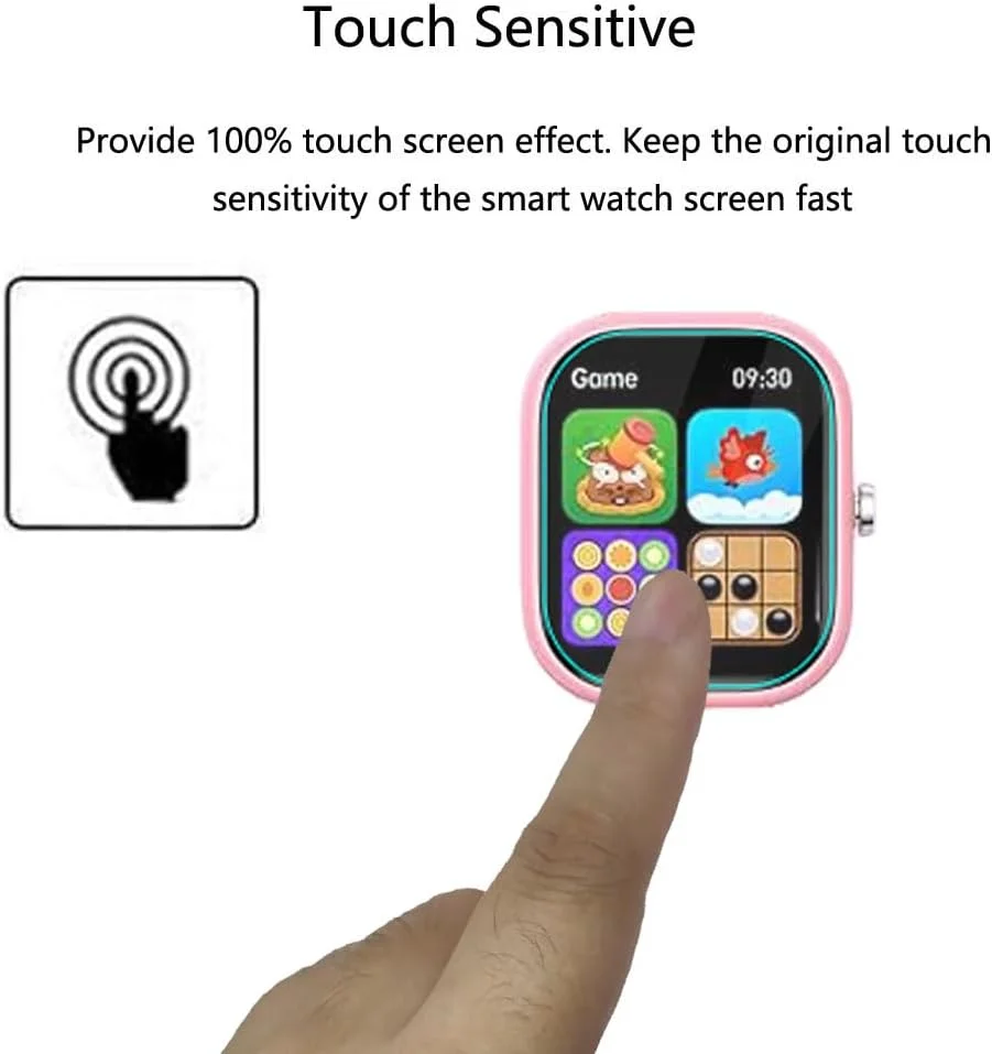 محافظ صفحه نمایش فوتاوی برای ساعت هوشمند فیکامی W96، 1.8 اینچ [بسته 3 عددی] فیلم PET نرم و شفاف HD [ضد اثر انگشت] [ضد خش] [بدون حباب] سازگار با ساعت هوشمند کودکانه فیکامی W96