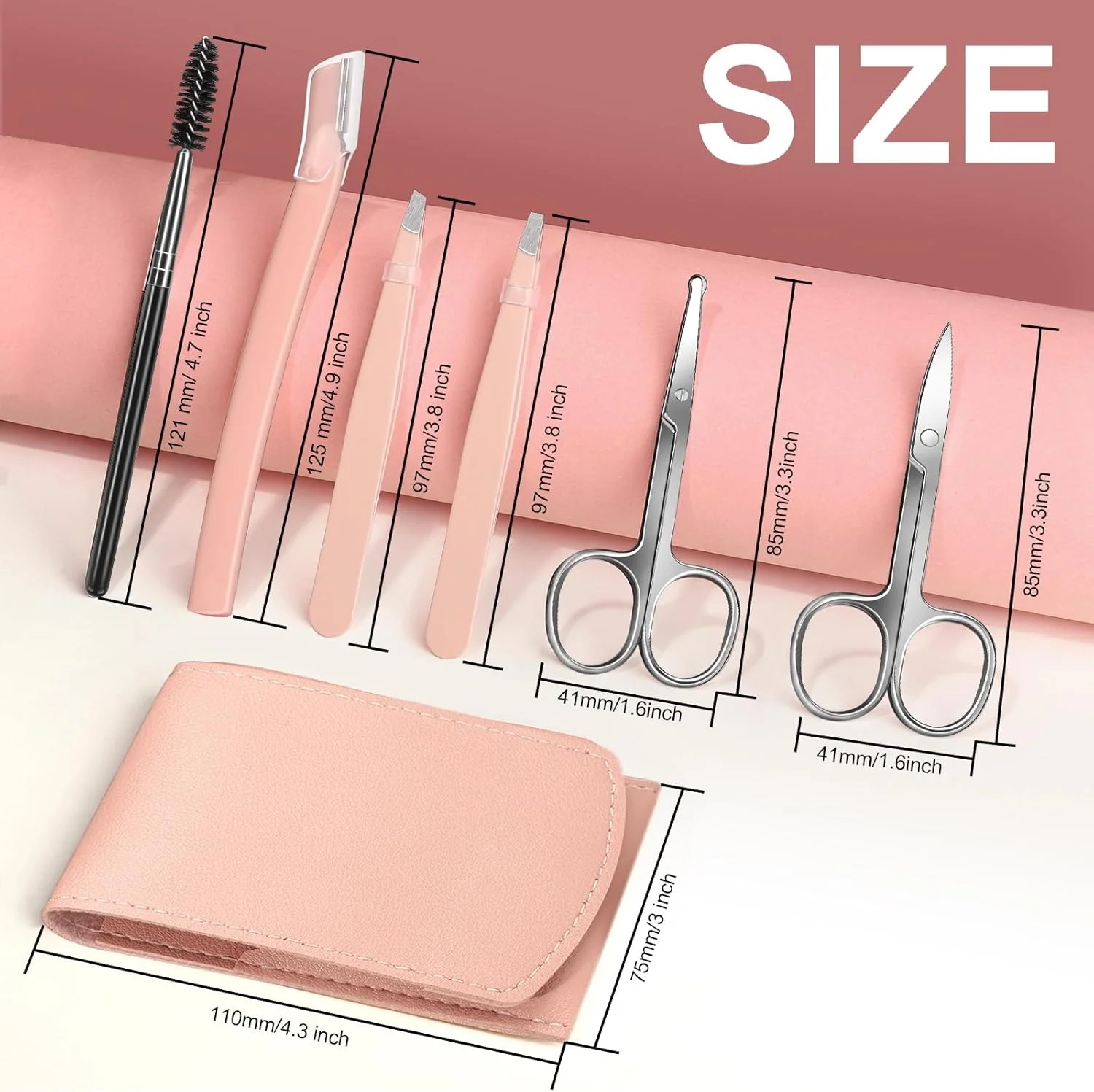 ست ابرو FANDAMEI، قیچی ابرو، موچین ابرو زنانه، تیغ ابرو، برس ابرو. ست ابرو مردانه با کیف چرمی. موچین ابرو زنانه برای از بین بردن موهای صورت و موهای زیرپوستی ست ابرو FANDAMEI، قیچی ابرو، موچین ابرو زنانه، تیغ ابرو، برس ابرو. ست ابرو مردانه با کیف چرمی. موچین ابرو زنانه برای از بین بردن موهای صورت و موهای زیرپوستی