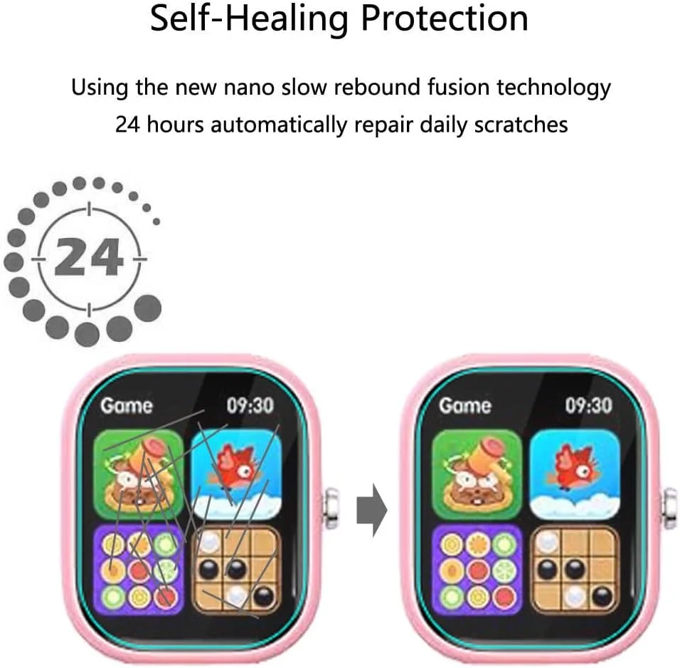 محافظ صفحه نمایش فوتاوی برای ساعت هوشمند فیکامی W96، 1.8 اینچ [بسته 3 عددی] فیلم PET نرم و شفاف HD [ضد اثر انگشت] [ضد خش] [بدون حباب] سازگار با ساعت هوشمند کودکانه فیکامی W96