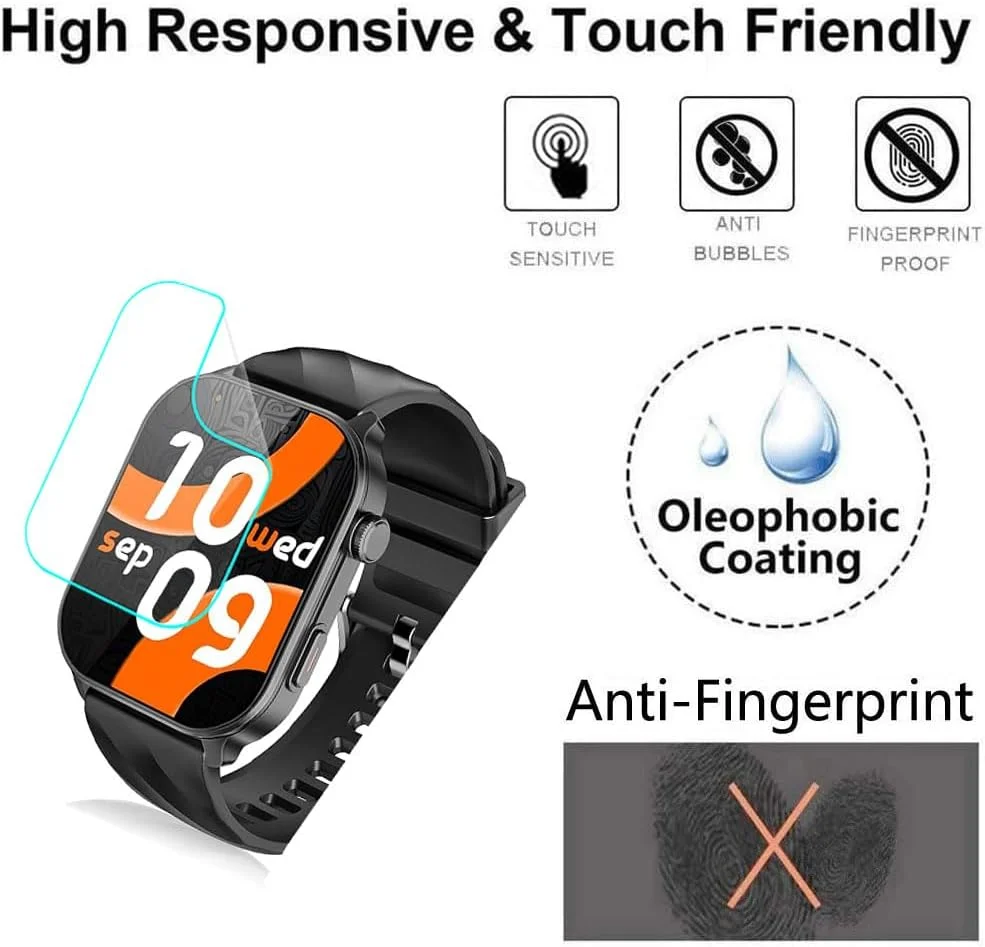 محافظ صفحه نمایش فوتاوی برای ساعت هوشمند IMSVEPR مدل LC211 سایز 2.01 اینچ [بسته 3 عددی] فیلم PET نرم و شفاف HD [ضد اثر انگشت] [ضد خش] [بدون حباب] سازگار با ساعت های هوشمند IMSVEPR مدل LC211 ردیاب تناسب اندام