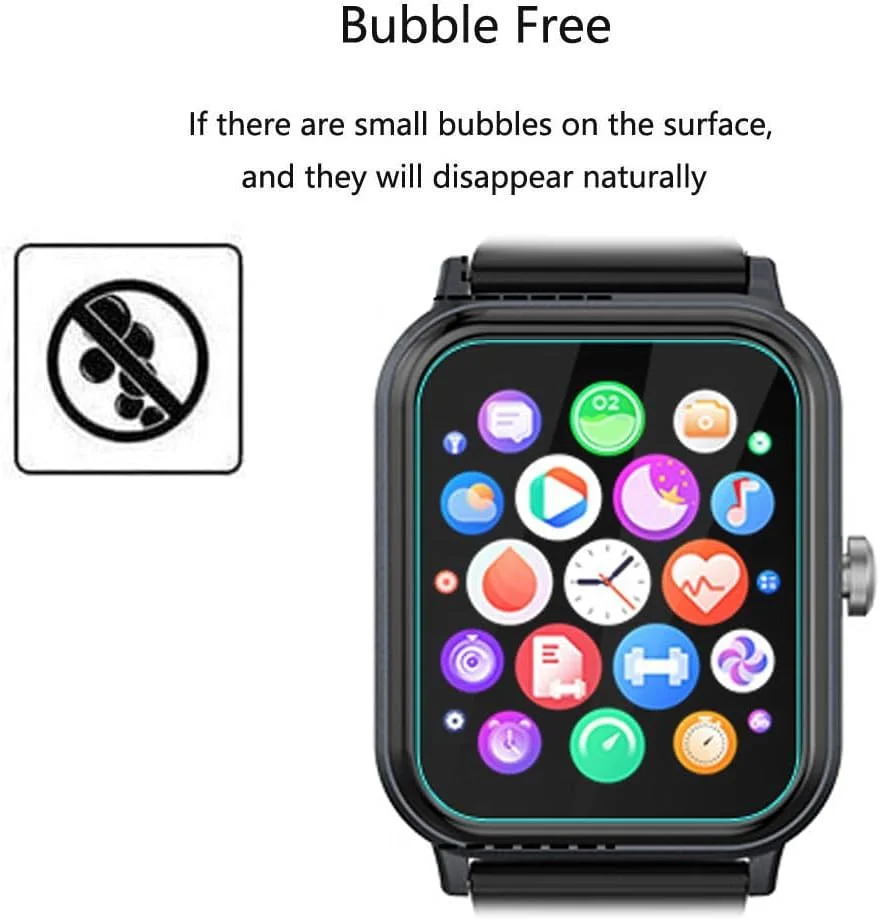 محافظ صفحه نمایش هوشمند Futanwei برای ساعت هوشمند EXZHIG TJ08 سایز 1.83 اینچ [بسته 3 عددی] فیلم PET نرم و شفاف HD [ضد اثر انگشت] [ضد خش] [بدون حباب] سازگار با ردیاب تناسب اندام ساعت هوشمند EXZHIG TJ08