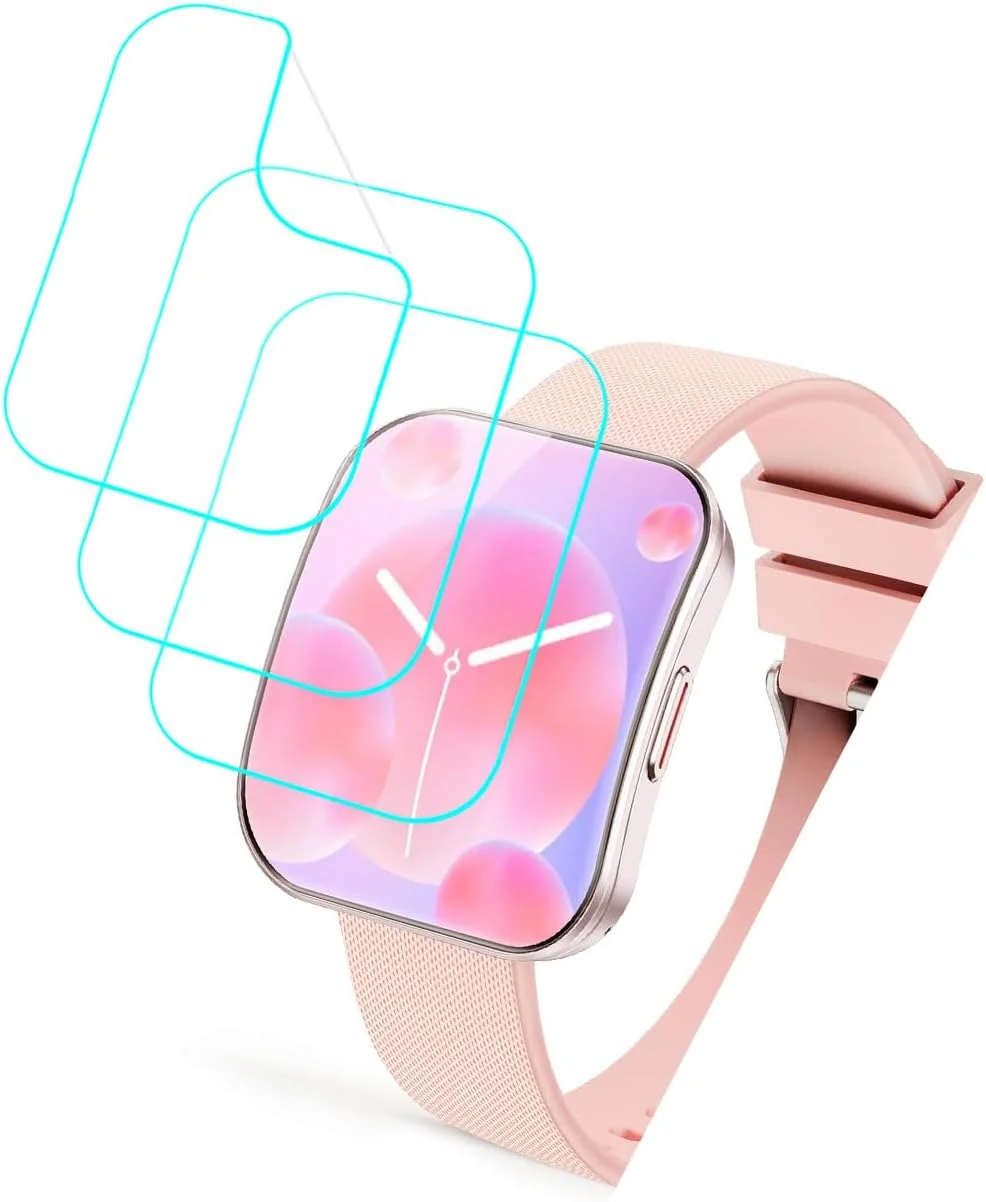 محافظ صفحه نمایش Futanwei برای ساعت هوشمند MFVLP A7، سایز 1.85 اینچ [بسته 3 عددی]، فیلم PET نرم و شفاف HD، ضد اثر انگشت، ضد خش، بدون حباب، سازگار با ساعت هوشمند MFVLP A7 Fitness Tracker