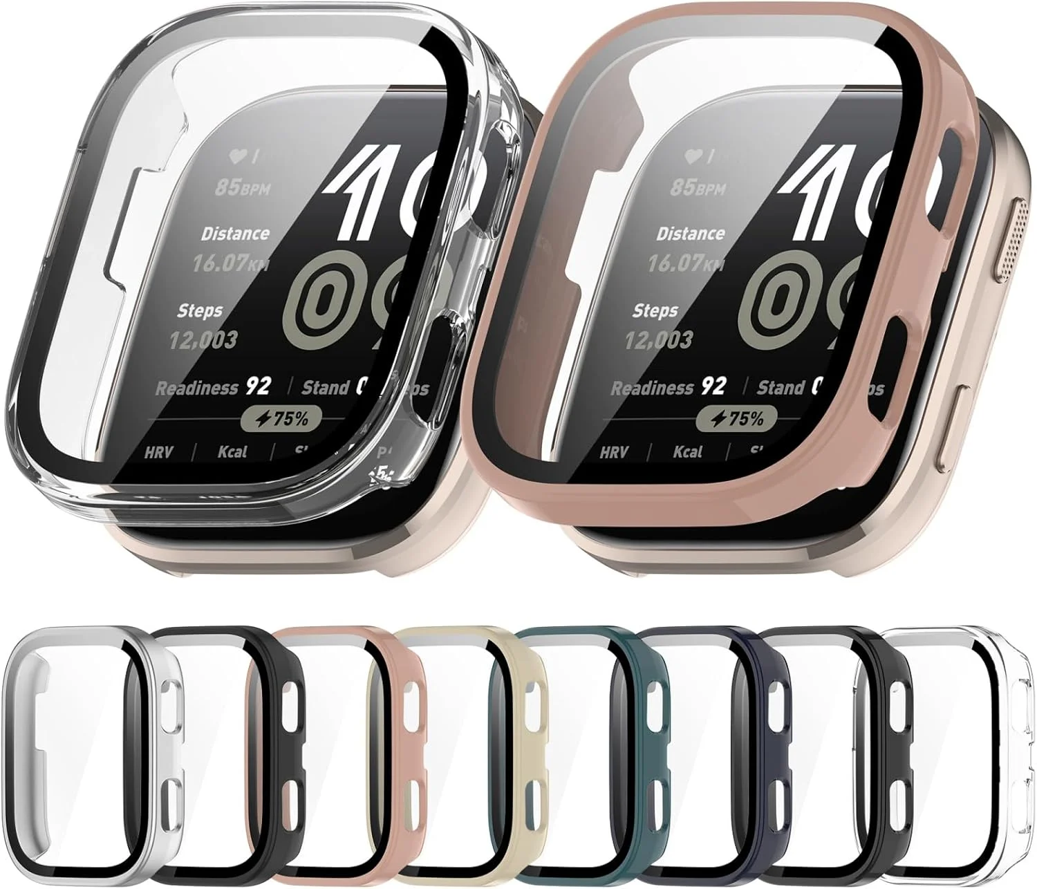 محافظ صفحه نمایش و قاب محافظ برای BIP6 (A2435)، پوشش کامل PC، قاب محافظ ساعت هوشمند