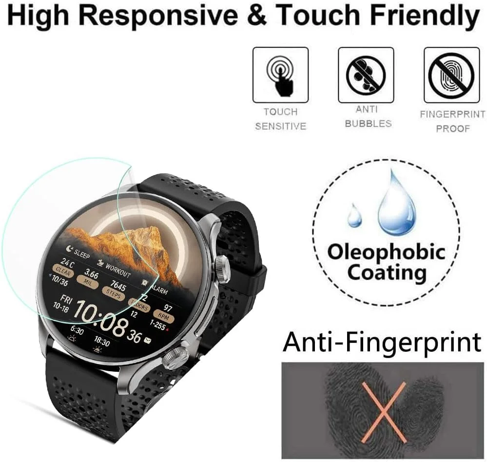 محافظ صفحه نمایش فوتاوی برای ساعت های هوشمند Joautrial KW330A [بسته 3 عددی] فیلم PET نرم و شفاف HD [ضد اثر انگشت] [ضد خش] [بدون حباب] سازگار با ردیاب تناسب اندام ساعت هوشمند Joautrial KW330A