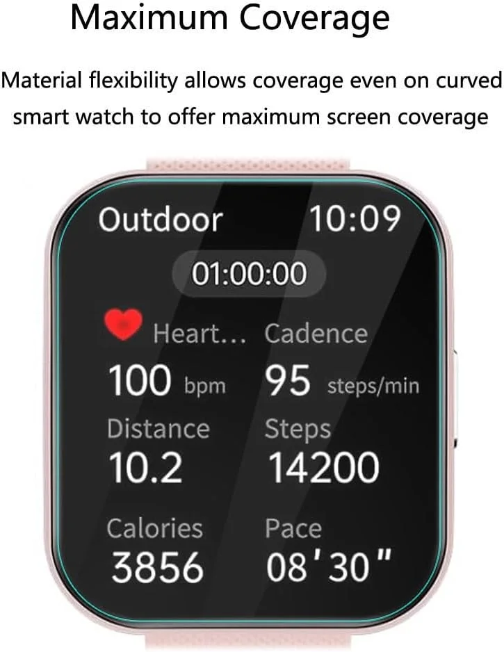 محافظ صفحه نمایش Futanwei برای ساعت هوشمند MFVLP A7، سایز 1.85 اینچ [بسته 3 عددی]، فیلم PET نرم و شفاف HD، ضد اثر انگشت، ضد خش، بدون حباب، سازگار با ساعت هوشمند MFVLP A7 Fitness Tracker