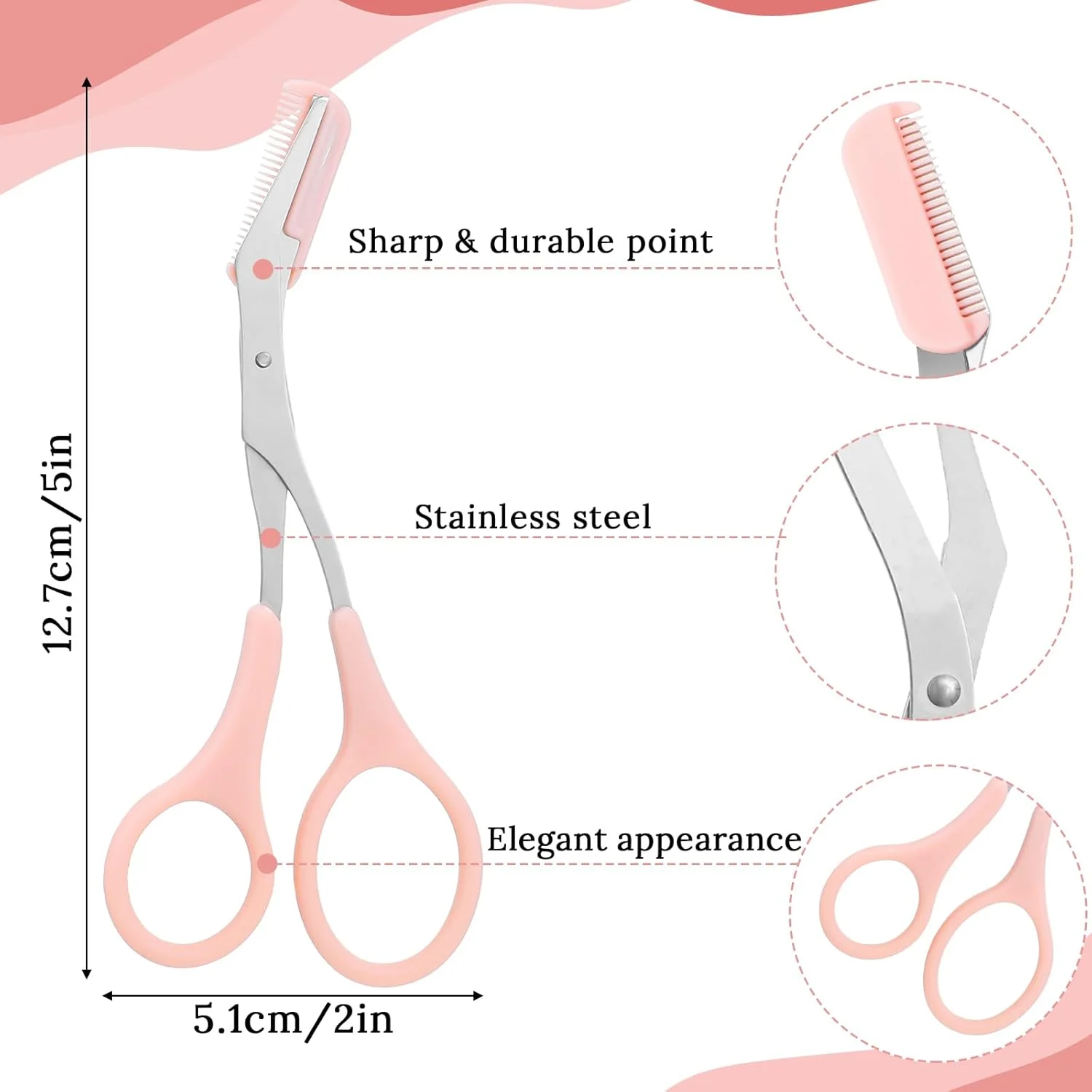 ست موچین ابرو 6 تکه، قیچی ابرو با شانه برای مبتدیان، ابزار حذف موهای صورت، لوازم جانبی زیبایی برای آقایان و بانوان ست موچین ابرو 6 تکه، قیچی ابرو با شانه برای مبتدیان، ابزار حذف موهای صورت، لوازم جانبی زیبایی برای آقایان و بانوان