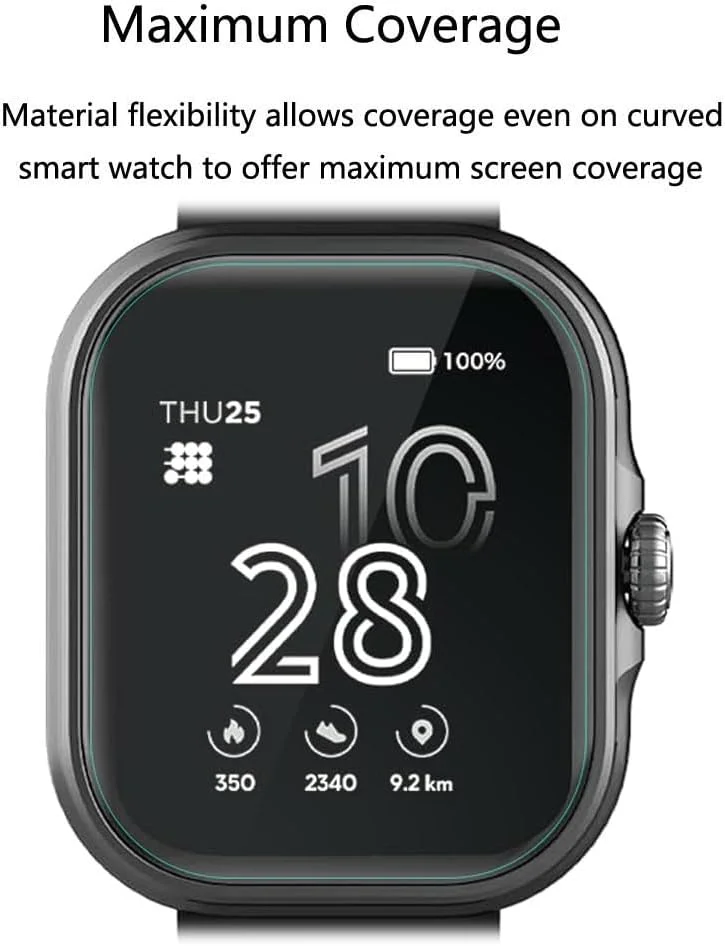 محافظ صفحه نمایش فوتاوی برای ساعت هوشمند Cubitt Viva سایز 1.84 اینچ [بسته 3 عددی] فیلم PET نرم و شفاف HD [ضد اثر انگشت] [ضد خش] [بدون حباب] سازگار با ساعت هوشمند ردیاب تناسب اندام Cubitt Viva