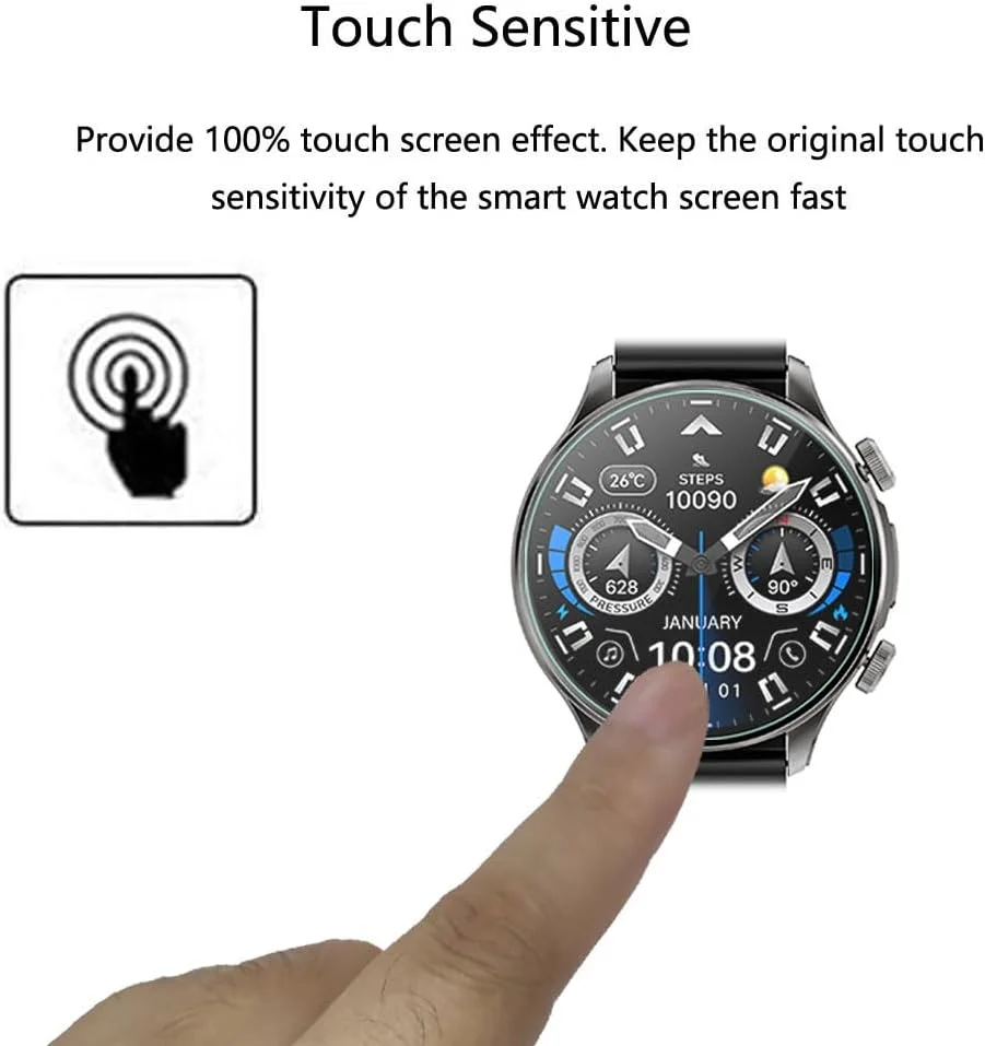 محافظ صفحه نمایش فوتاوی برای ساعت های هوشمند Joautrial KW330A [بسته 3 عددی] فیلم PET نرم و شفاف HD [ضد اثر انگشت] [ضد خش] [بدون حباب] سازگار با ردیاب تناسب اندام ساعت هوشمند Joautrial KW330A