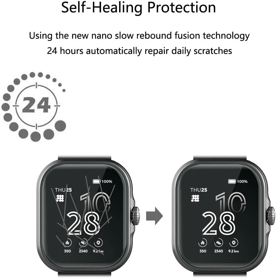 محافظ صفحه نمایش فوتاوی برای ساعت هوشمند Cubitt Viva سایز 1.84 اینچ [بسته 3 عددی] فیلم PET نرم و شفاف HD [ضد اثر انگشت] [ضد خش] [بدون حباب] سازگار با ساعت هوشمند ردیاب تناسب اندام Cubitt Viva