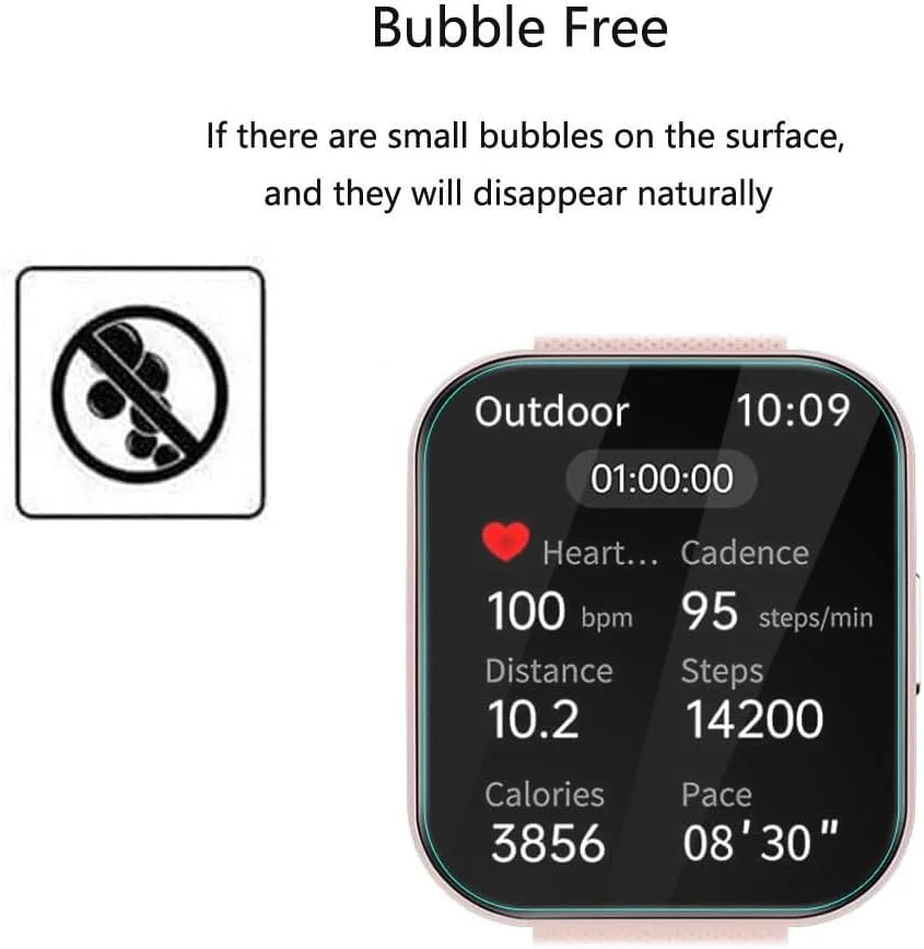 محافظ صفحه نمایش Futanwei برای ساعت هوشمند MFVLP A7، سایز 1.85 اینچ [بسته 3 عددی]، فیلم PET نرم و شفاف HD، ضد اثر انگشت، ضد خش، بدون حباب، سازگار با ساعت هوشمند MFVLP A7 Fitness Tracker