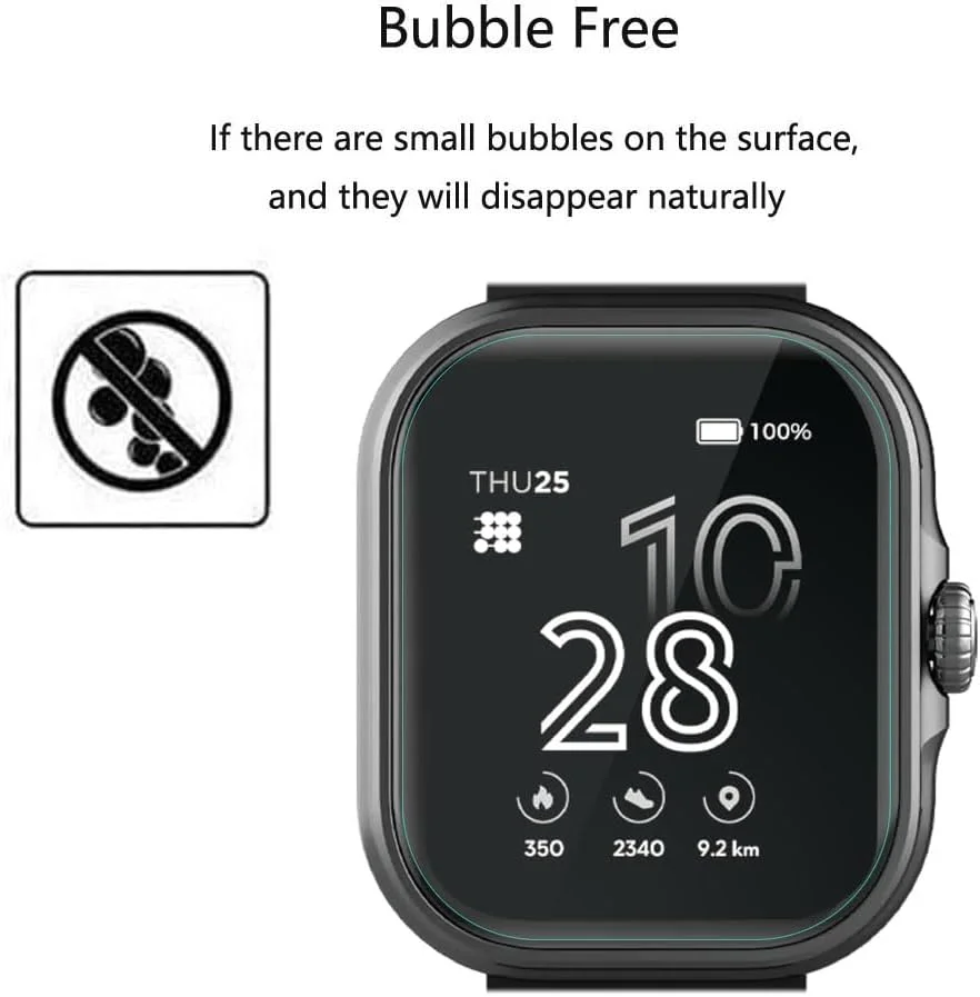 محافظ صفحه نمایش Futanwei برای ساعت هوشمند Cubitt Viva Pro سایز 1.78 اینچ [بسته 3 عددی] فیلم PET نرم و شفاف HD [ضد اثر انگشت] [ضد خش] [بدون حباب] سازگار با ساعت هوشمند Cubitt Viva Pro Fitness Tracker