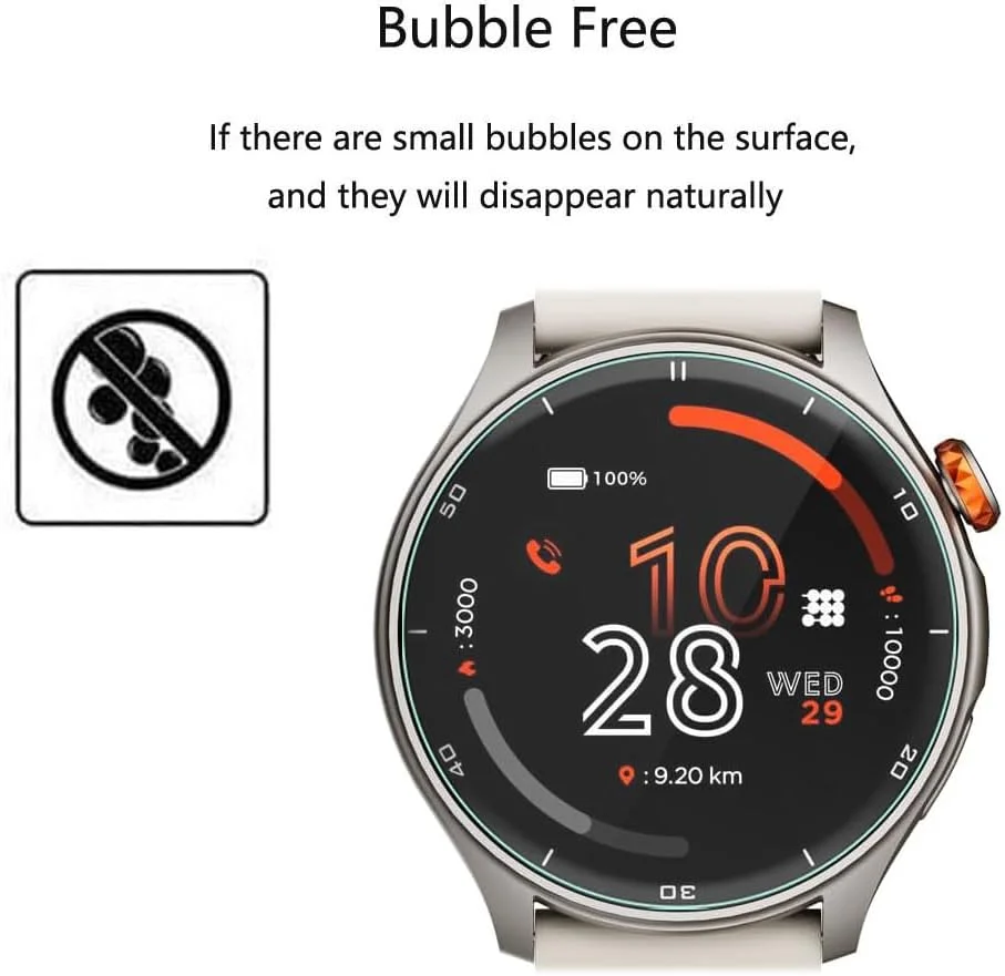 محافظ صفحه نمایش Futanwei برای ساعت هوشمند Cubitt Aura Pro سایز 1.43 اینچ [بسته 3 عددی] فیلم PET نرم و شفاف HD [ضد اثر انگشت] [ضد خش] [بدون حباب] سازگار با ساعت هوشمند Cubitt Aura Pro ردیاب تناسب اندام