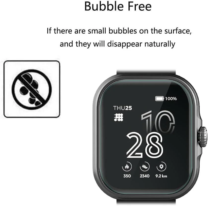 محافظ صفحه نمایش فوتاوی برای ساعت هوشمند Cubitt Viva سایز 1.84 اینچ [بسته 3 عددی] فیلم PET نرم و شفاف HD [ضد اثر انگشت] [ضد خش] [بدون حباب] سازگار با ساعت هوشمند ردیاب تناسب اندام Cubitt Viva