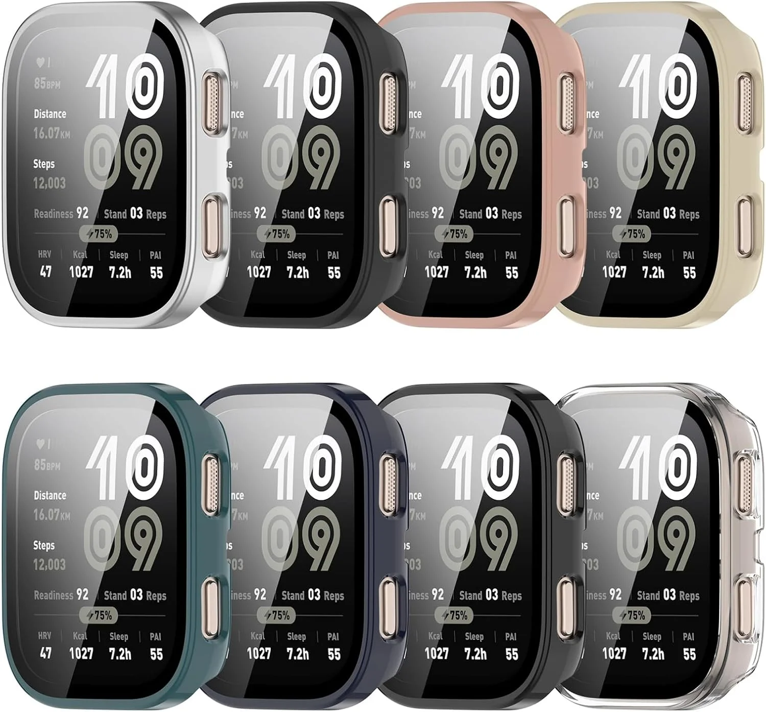 محافظ صفحه نمایش و قاب محافظ برای BIP6 (A2435)، پوشش کامل PC، قاب محافظ ساعت هوشمند