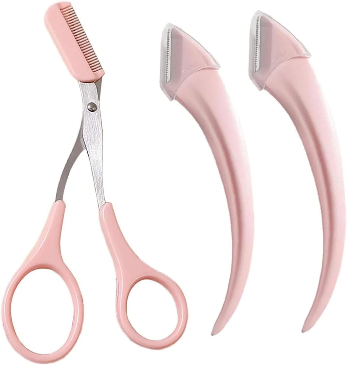 ست قیچی ابرو، تیغ ابرو و شانه 3 عددی، قیچی ابرو حرفه ای و دقیق به همراه شانه، تیغ ابرو کوچک، ابزار اصلاح صورت زنانه، صورتی ست قیچی ابرو، تیغ ابرو و شانه 3 عددی، قیچی ابرو حرفه ای و دقیق به همراه شانه، تیغ ابرو کوچک، ابزار اصلاح صورت زنانه، صورتی