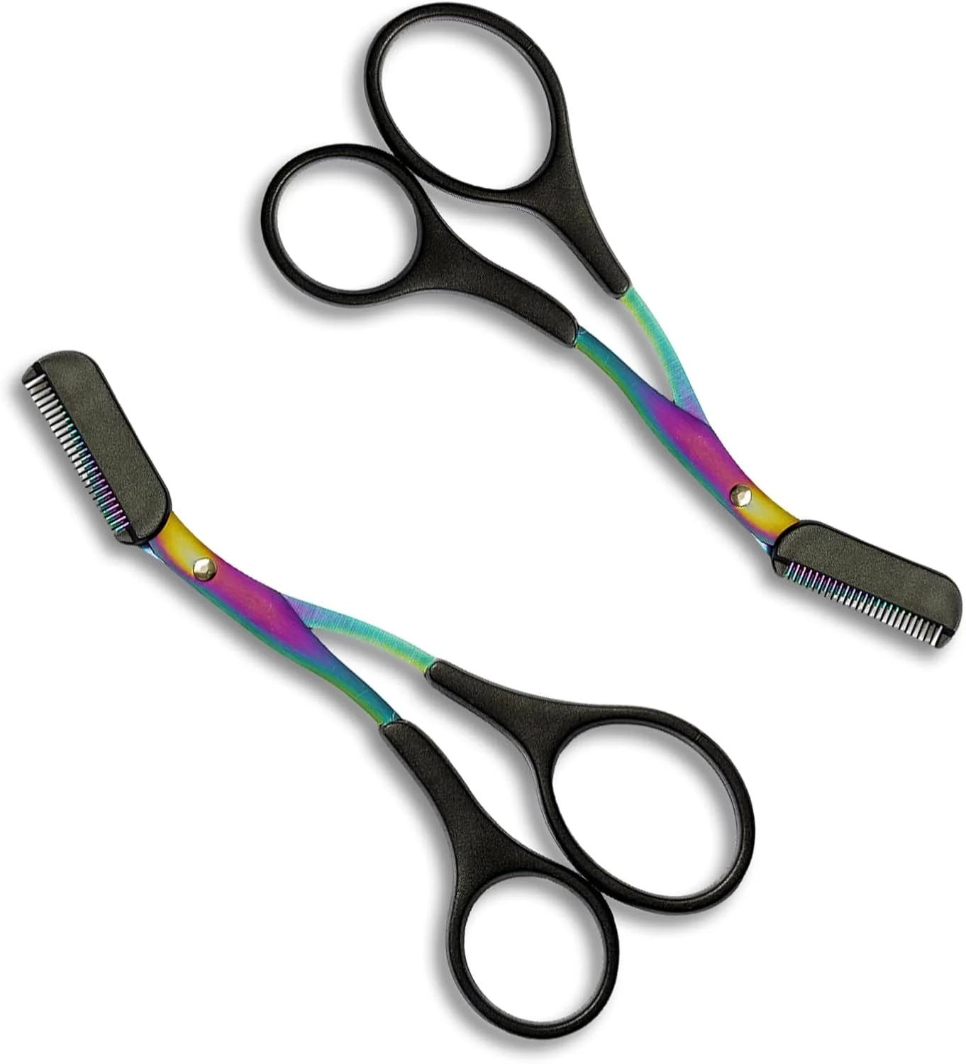 قیچی اصلاح ابرو - TRACOMPAN 2 عدد قیچی و تریمر ابرو حرفه ای برای زنان | قیچی مژه با دسته ارگونومیک ضد لغزش برای استفاده در سالن و منزل | قیچی ابرو استیل ضد زنگ با شانه قیچی اصلاح ابرو - TRACOMPAN 2 عدد قیچی و تریمر ابرو حرفه ای برای زنان | قیچی مژه با دسته ارگونومیک ضد لغزش برای استفاده در سالن و منزل | قیچی ابرو استیل ضد زنگ با شانه