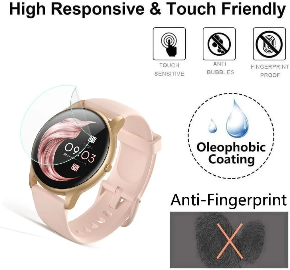 محافظ صفحه نمایش فوتاانوی برای ساعت هوشمند AGPTEK LW11 سایز 1.3 اینچ [بسته 3 عددی] فیلم PET نرم و شفاف HD [ضد اثر انگشت] [ضد خش] [بدون حباب] سازگار با ساعت های هوشمند AGPTEK LW11 ردیاب تناسب اندام