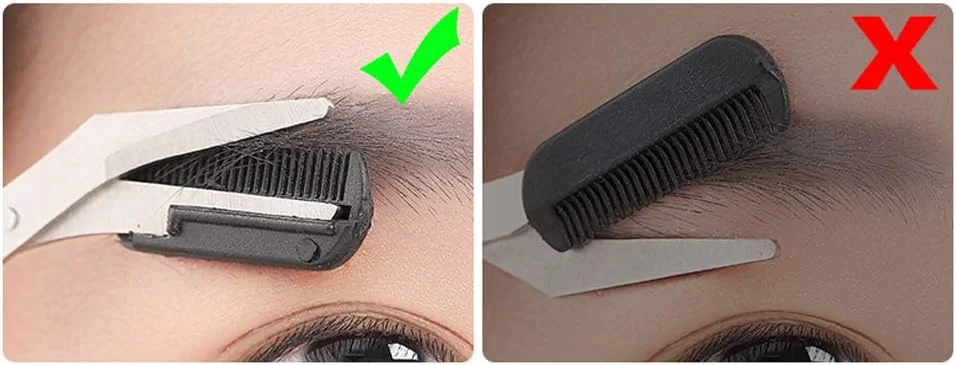 2Pcs Eyebrow Trimmer Scissor with Comb and Non Slip Finger Grips Eyelash Shaping Cut Comb Scissors Eyebrow Grooming Tool for Men and Women 2Pcs Eyebrow Trimmer Scissor with Comb and Non Slip Finger Grips Eyelash Shaping Cut Comb Scissors Eyebrow Grooming Tool for Men and Women