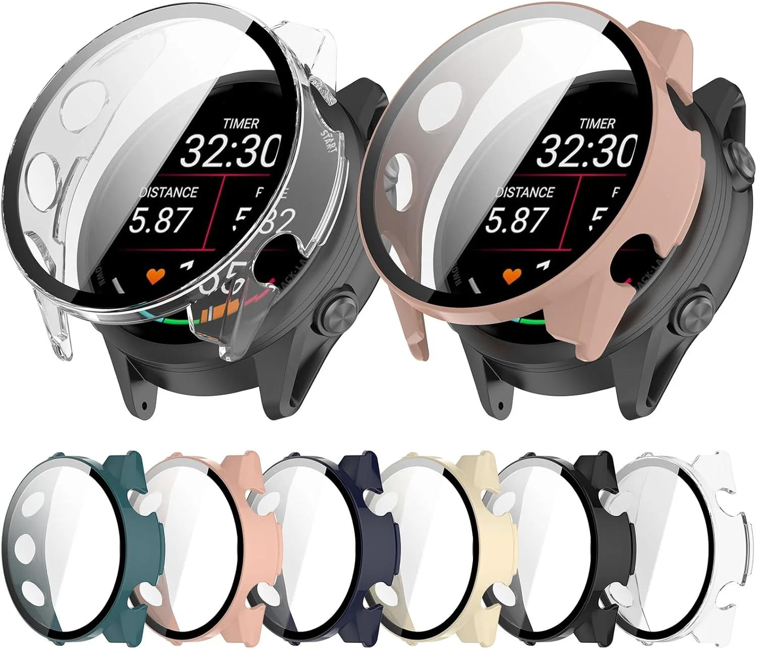 محافظ صفحه نمایش و قاب محافظ برای ساعت هوشمند 970، پوشش کامل، بامپر PC، ضد خش محافظ صفحه نمایش و قاب محافظ برای ساعت هوشمند 970، پوشش کامل، بامپر PC، ضد خش