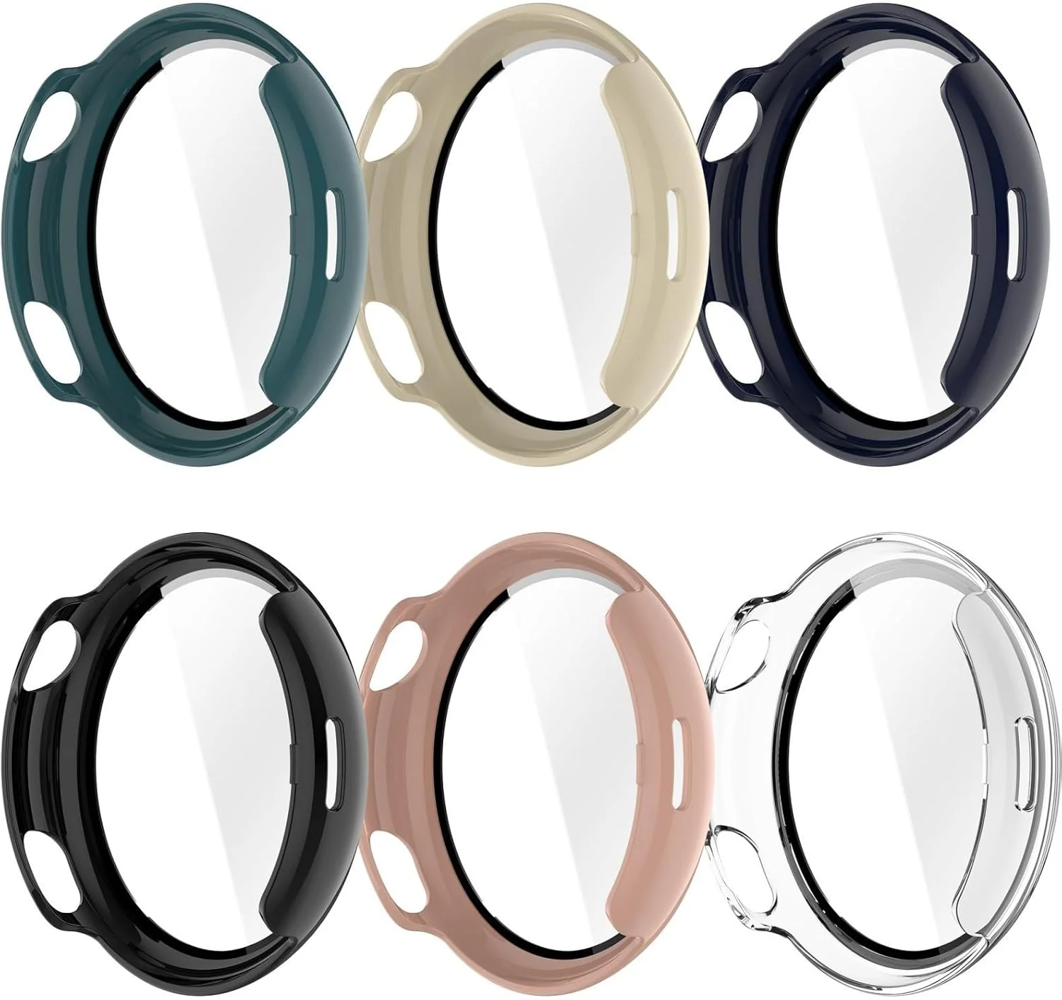 قاب محافظ ساعت هوشمند 5 با محافظ صفحه نمایش، پوشش کامل PC، لوازم جانبی ساعت هوشمند، محافظ ساعت هوشمند