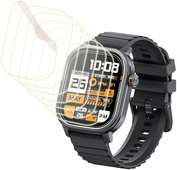 محافظ صفحه نمایش Covthch سازگار با ساعت هوشمند KOSPET Pulse، محافظ صفحه نمایش 1.96 اینچی KOSPET Pulse، فیلم محافظ صفحه نمایش TPU شفاف HD، ضد اثر انگشت، ضد خش، بدون حباب (بسته 7 عددی)