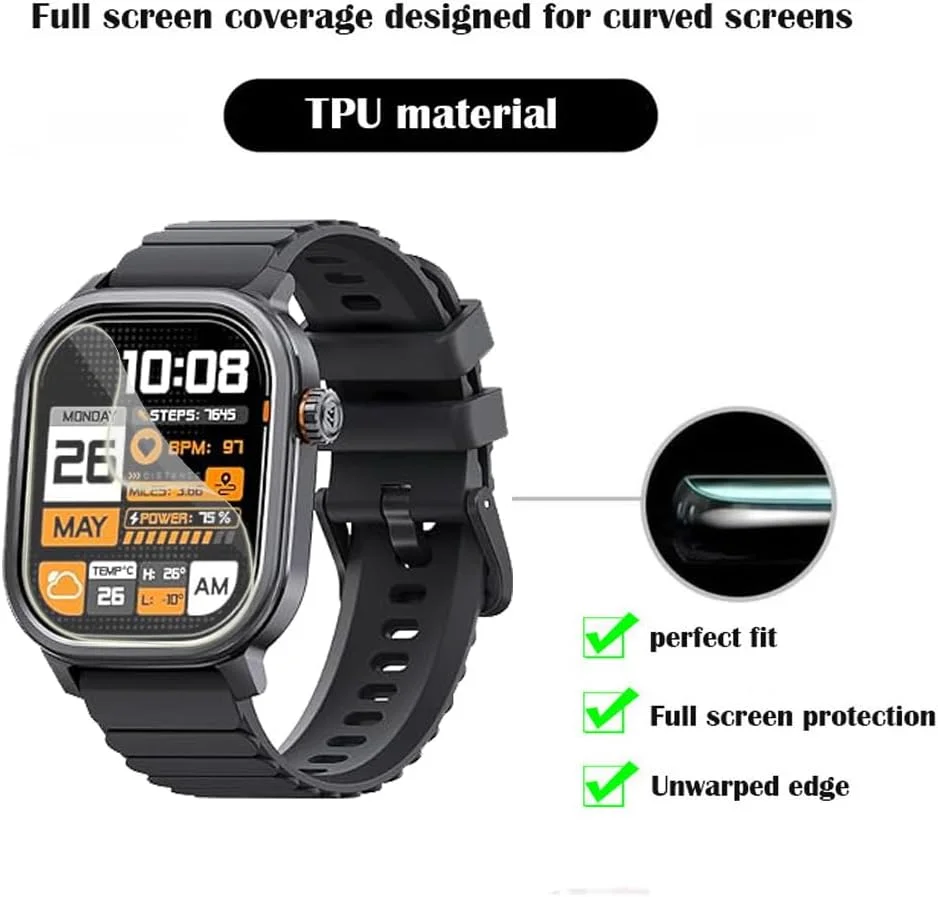 محافظ صفحه نمایش Covthch سازگار با ساعت هوشمند KOSPET Pulse، محافظ صفحه نمایش 1.96 اینچی KOSPET Pulse، فیلم محافظ صفحه نمایش TPU شفاف HD، ضد اثر انگشت، ضد خش، بدون حباب (بسته 7 عددی) محافظ صفحه نمایش Covthch سازگار با ساعت هوشمند KOSPET Pulse، محافظ صفحه نمایش 1.96 اینچی KOSPET Pulse، فیلم محافظ صفحه نمایش TPU شفاف HD، ضد اثر انگشت، ضد خش، بدون حباب (بسته 7 عددی)