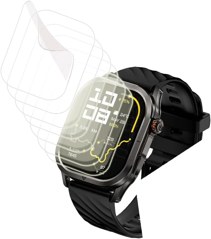 محافظ صفحه نمایش Covthch سازگار با ساعت هوشمند KOSPET Magic P10، محافظ صفحه نمایش KOSPET Magic P10 1.96 اینچی، فیلم محافظ صفحه نمایش TPU شفاف HD، ضد اثر انگشت، ضد خش، بدون حباب (بسته 7 عددی)