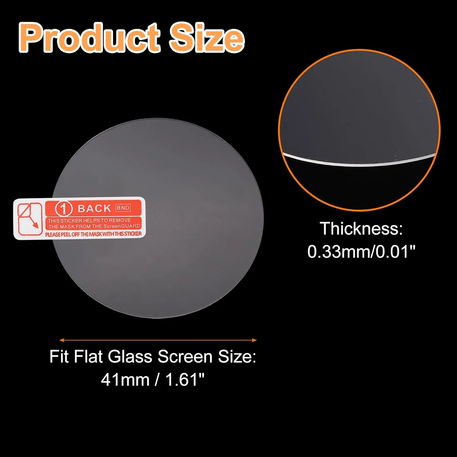 sourcing map محافظ صفحه نمایش شیشه ای ساعت 4 عددی 41 میلی متر شیشه حرارت دیده 9H HD شفاف لبه منحنی ضد خش ضد آب فیلم محافظ صفحه کریستالی گرد ساعت هوشمند به همراه لوازم جانبی sourcing map محافظ صفحه نمایش شیشه ای ساعت 4 عددی 41 میلی متر شیشه حرارت دیده 9H HD شفاف لبه منحنی ضد خش ضد آب فیلم محافظ صفحه کریستالی گرد ساعت هوشمند به همراه لوازم جانبی