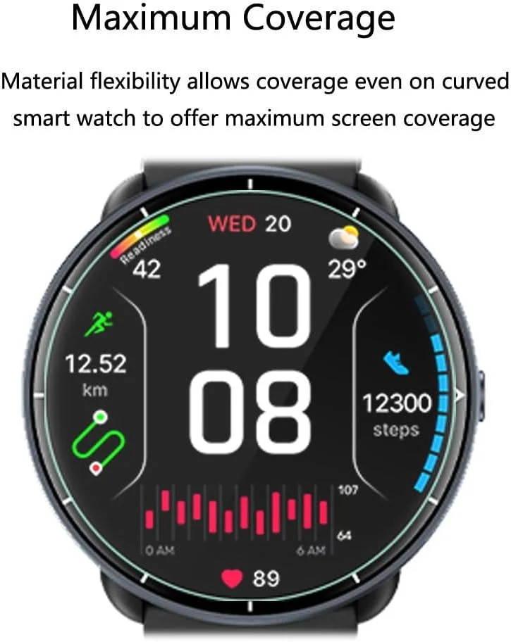 محافظ صفحه نمایش فوتاوی برای ساعت هوشمند شنا پارسونور FitNova R1، 1.32 اینچ [بسته 3 عددی]، فیلم نرم PET شفاف HD [ضد اثر انگشت] [ضد خش] [بدون حباب] سازگار با ساعت پارسونور FitNova R1