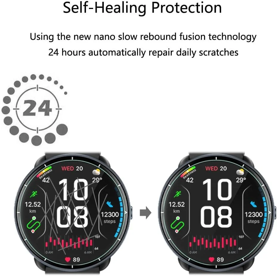 محافظ صفحه نمایش فوتاوی برای ساعت هوشمند شنا پارسونور FitNova R1، 1.32 اینچ [بسته 3 عددی]، فیلم نرم PET شفاف HD [ضد اثر انگشت] [ضد خش] [بدون حباب] سازگار با ساعت پارسونور FitNova R1